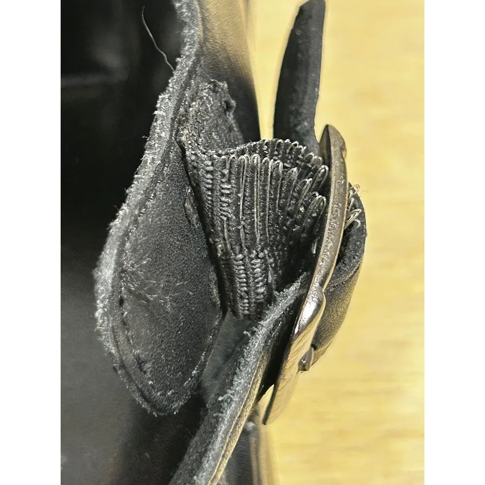 Skechers Collection Mens Black Leather Fisherman Sandals 70193 Size 10